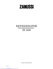 Zanussi ZI 1450 Instruction Booklet