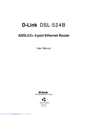 D-Link DSL-524B User Manual