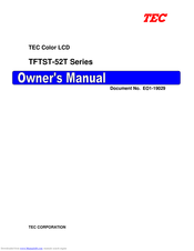 TEC TFTST-52T Series Owner's Manual