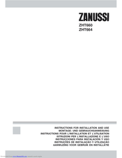 Zanussi ZHT660 Instructions For Installation And Use Manual