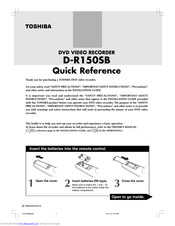 TOSHIBA D-R150SB Quick Reference Manual