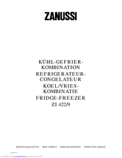 Zanussi ZI 422 Instruction Booklet