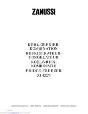 Zanussi ZI 429 Instruction Booklet