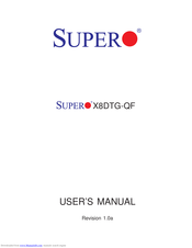 Supero SUPERO X8DTG-QF User Manual