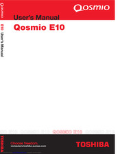 TOSHIBA Qosmio E10 User Manual