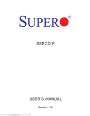 Supero X9SCD-F User Manual