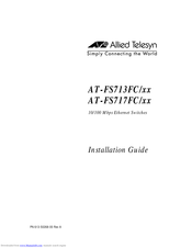 Allied Telesis AT-FS717FC/LC Installation Manual