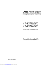Allied Telesis AT-FS706E FC/SC Installation Manual