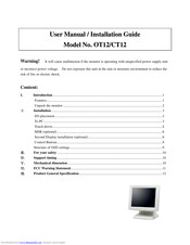 OTEKsys CT12TB User Manual & Installation Manual