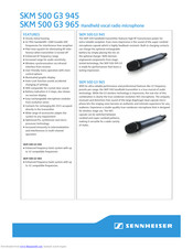 Sennheiser SKM 500 G3 945 Quick Manual