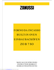 Zanussi ZO B 7 SO Instruction Booklet