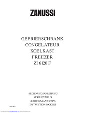 Zanussi ZI 6120 F Instruction Booklet