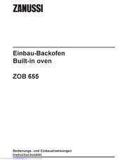 Zanussi ZOB 654 Instruction Booklet