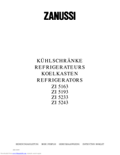 Zanussi ZI 5243 Instruction Booklet