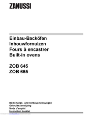 Zanussi ZOB 645 Instruction Booklet