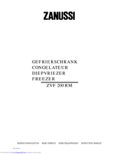 Zanussi ZVF 200 RM Instruction Booklet