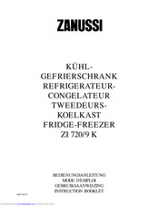 Zanussi ZI 720 K Instruction Booklet