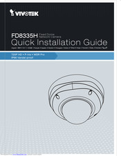 Vivotek FD8335H Quick Installation Manual