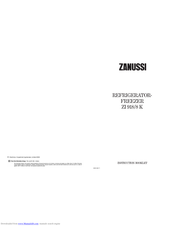 Zanussi ZI 918/8 K Instruction Booklet