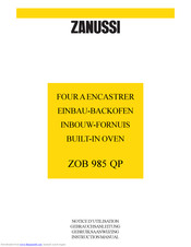 Zanussi ZOB 985 QP Instruction Manual