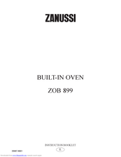 Zanussi ZOB 899 Instruction Booklet