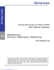 Renesas RX Family User Manual