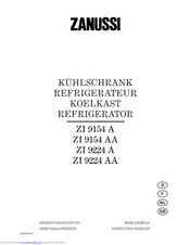 Zanussi ZI 9154 A Instruction Booklet