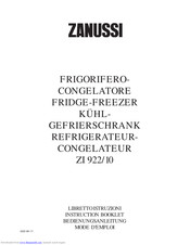 Zanussi ZI 922/10 Instruction Booklet