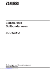Zanussi ZOU 662 Q Instruction Booklet