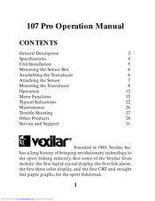 VEXILAR 107 PRO Operation Manual