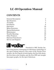 VEXILAR Boundary Waters LC-10 Operation Manual