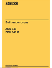 Zanussi ZOU 646 Q Instruction Booklet