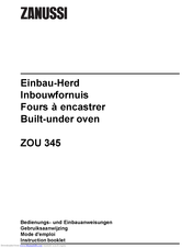 Zanussi ZOU 345 Instruction Booklet