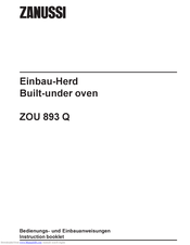 Zanussi ZOU 893 Q Instruction Booklet