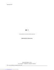 Goldenote S 1 Owner's Manual