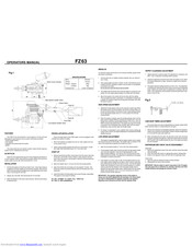 Ys FZ63 Operator's Manual