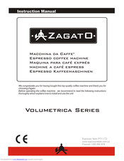 ZAGATO ESPRESSO COFFEE MACHINE Instruction Manual