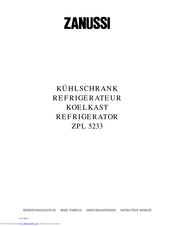 Zanussi ZPL 5163 Instruction Booklet