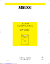 Zanussi ZWG3106 User Manual