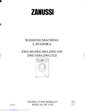Zanussi ZWG 3105 Instruction Booklet