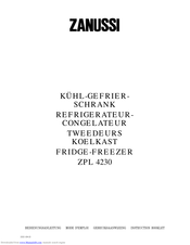 Zanussi ZPL 4230 Instruction Booklet