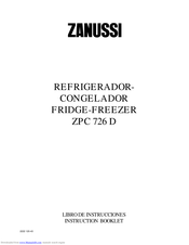 Zanussi ZPC 726 D Instruction Booklet