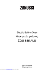 Zanussi ZOU 885 ALU Instruction Booklet