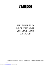 Zanussi ZR 170 UF Instruction Booklet