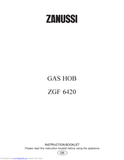 Zanussi ZGF 6420 Instruction Booklet