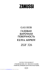 Zanussi ZGF 326 Instruction Booklet
