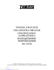 Zanussi ZK 23 Instruction Booklet