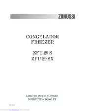 Zanussi ZFU 29 SX Instruction Booklet
