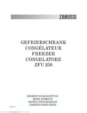 Zanussi ZFU 25S Instruction Booklet