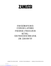 Zanussi ZR 100 TF Instruction Booklet